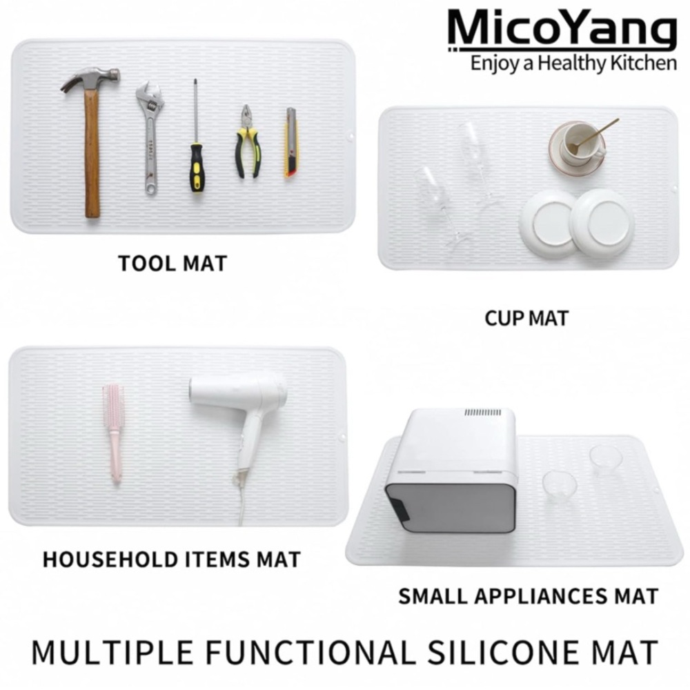 Silicone Mat Multiple Usage,Easy clean,Eco-friendly,White 4XL 32 “ x 18 “